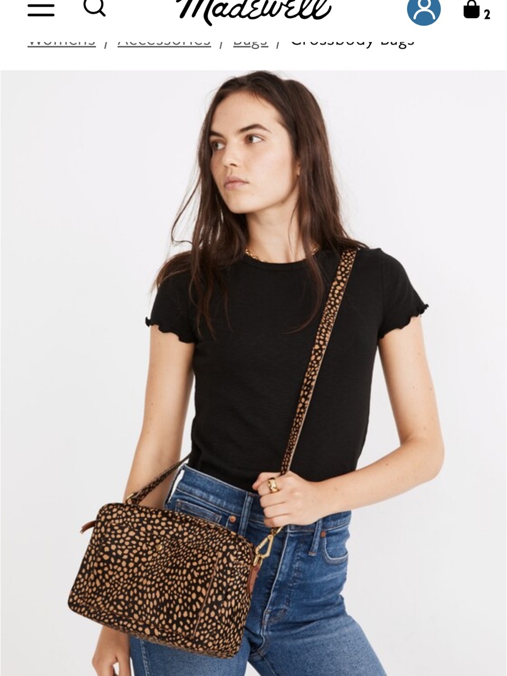 Madewell Large Transport Camera Bag: Dotted Calf Hair edition